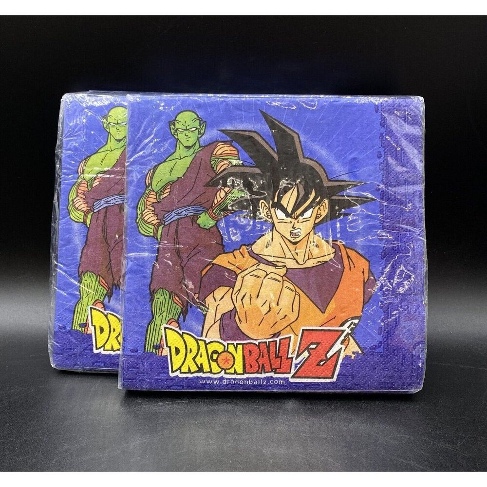 DRAGON BALL Z Party Napkins Birthday Party Supplies Large 13” Dessert LOT 2 NEW
